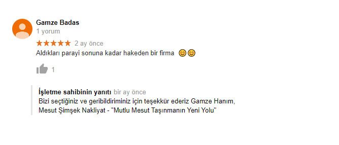 Denizli Evden Eve Nakliyat Yorumları (Mesut Şimşek Nakliyat)